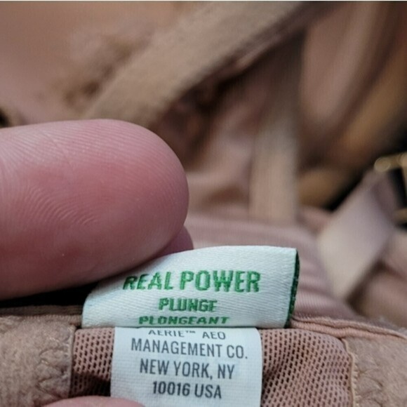 Aerie Women's Real Power Plunge Lace Bra Padded Mauve Pink Size 32DD - Picture 10 of 10